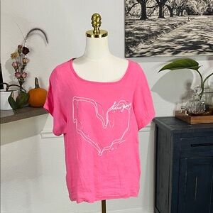 Womens Italian Linen “Love Yourself” Tunic Medium